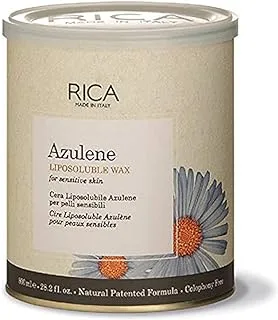 Rica Cosmetics Azulene Liposoluble Wax, For Sensitive Skin, Delicate Depilation, Natural Formula, Colophony Free, Body Wax, 800ml