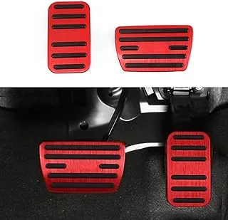 Rifoda for Honda Civic Accelerator Gas Pedal Brake Pedal Cover Fit for 10th Gen Civic 2021 2020 2019 2018 2017 2016 Non-Slip Replacement Pedal Pad Aluminum Performance Foot Pedals Set(Red)