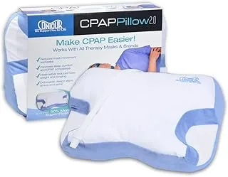 Contour CPAP Pillow 2.0 - Orthopedic Bed Pillow with Built in Cervical Neck Support for Side or Back Sleeper