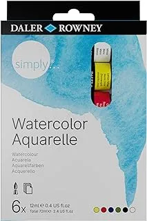 مجموعة ألوان مائية دالر روني سيمبلي 6 × 12 مل، مقاس واحد، متعدد الألوان، 134500006