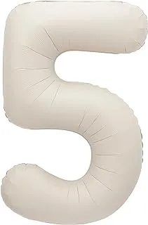 Unique 19655 Giant Foil Number 5 Balloon-86 cm-Matte Nude Colour-1 Count (Pack of 1)