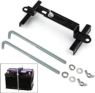 Adjustable Battery Hold Down, Universal Battery Adjustable Crossbar with L Bolt Battery Tie Down Holder for Cars SUVs (Bolt Length 27cm/10.63inches)