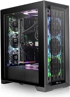 حافظة كمبيوتر Thermaltake CTE T500 TG ARGB Full Tower ATX PC، لوحة من الزجاج المقوى 4 مم، تناسب مراوح 12 * 120 مم ومبرد 420 مم، تبريد نشط، USB 3.2 Type-C *1، USB 3 * 2 - أسود