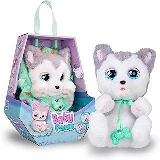 BABY PAWS HUSKY ADORABLE PET PLUSH PUPPY Cuddle and play, with Pacifier and Personalized Blanket, makes adorable sounds that will melt your heart!