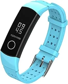 Generic Warable devices accessories - for honor band 5 strap silicone wistband huawei 4 milianese bracelet replacement watch (youth-sky blue)