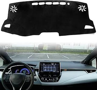 MODIGT Black Dashboard Dash Board Cover Mat Pad Compatible with 2019 2020 2021 2022 2023 Toyota Corolla Non-Slip Sunshield Protector Carpet