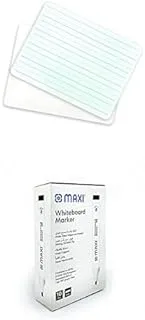 Maxi A4 Whiteboard + Whiteboard Marker Chisel 10Pc Black