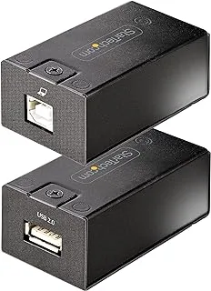StarTech.com USB 2.0 كابل Cat5e/Cat6 (RJ45)، طقم موسع/محول USB عبر إيثرنت بطول 492 قدمًا، موسع USB يعمل خارجيًا، محول USB إلى إيثرنت، 480 ميجابت في الثانية (C15012-USB-EXTENDER)