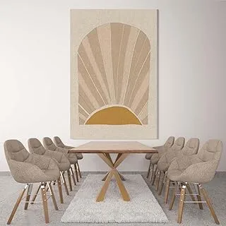 Sun, Geometric Beige Canvas Paintings, Canvas wall art painting, Beige, Canvas, 1 Piece, 50 x 70 cm By(BPA®)