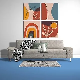 Spots And Curves, Canvas wall art, Multicolour, Canvas, 4 Pieces, 40 x 40 By(BPA®)