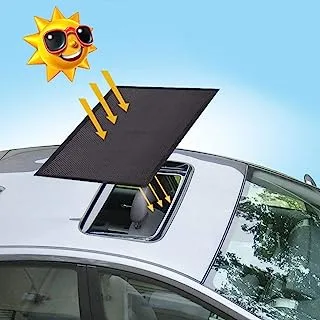 Magnetic Car Sunroof Sun Shade Breathable Mesh, Car roof Cover for Overnight Camping, Quick Install, UV Sun Protection When Parking on Trips