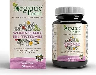 Organic Earth Plant Based Hair, Skin & Nail I Healthy Skin, Supports Strong Hair and Healthy nails I Vegan, Gluten Free, Clean Nutrition I 60 Capsules