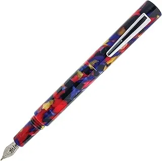 MONTEVERDE USA MVP Fountain Pen - Cartridge, Eyedropper (Red Puzzles) - Extra Fine Nib