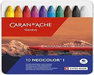 Caran Dache Metal tin with 10 assorted colours