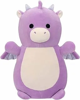 Squishmallows HugMee Dina Purple Dragon Soft Toy, 25 cm Size