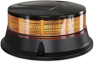 Agrieyes Amber Beacon Light 4.2Inch, Flashing Safety Warning Lights Permanent Mount, LED Emergency Strobe Lights for Vehicles, Caution Hazard Lights for Truck Tractor Golf Carts Snow Plow Postal