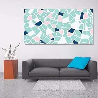 nice mosaic and space tiling, Canvas wall art, Green, Canvas, 1 Piece, 100 x 50 cm By(BPA®)