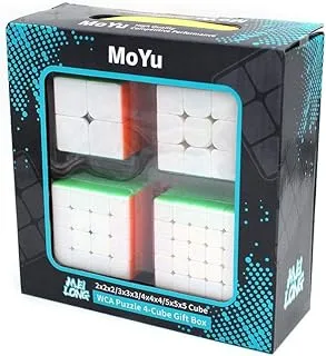 Cubelelo Mofang Jiaoshi 2x2 3x3 4x4 & 5x5 Cube Stickerless Combo Speedcube Magic Puzzle Toy