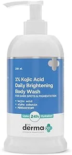 The Derma Co 1% Kojic Acid Daily Brightening Body Wash with Alpha Arbutin For Dark Spots & Pigmentation - 250ml