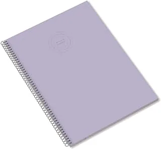 Ambar 80 Sheets 70 GSM Moon Flower Compus Spiral Note Book, A4 Size