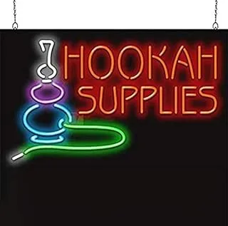 BPA Hookah Supplies Neon Light, Smoke, Tools, Store, Multicolour, LED, 75x65 cm