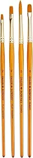 Daler-Rowney Simply Acrylic Golden Taklon Short Handle Synthetic 4 Brush Set No.4