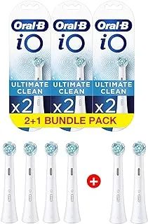 Oral-B iO RB CW-2 x 3 Set - 6 Brush Head Set Bundle - Ultimate Clean Replacement Brush Heads Refill for Electric Rechargeable, White