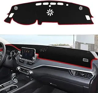 YOFAMO Dashboard Cover Dash Cover Mat Pad Carpet Custom Fit for Nissan Altima 2019 2020 2021 2022 Accessories Anti-Skid Center Console Protector Cover Mat(Red Edge)