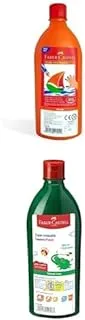 Faber Castell Paints Orange 0.5L + Paints 500Ml Brilliant Green