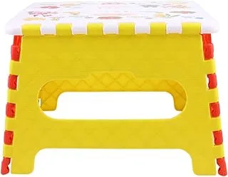 ECVV Folding Step Stool with Handle - Portable Collapsible Small Plastic Foot Stool for Kids and Adults - Use in The Kitchen, Bathroom and Bedroom