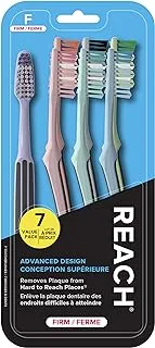 REACH Advanced Design Toothbrush, Firm Bristles, 7 Count Value Pack