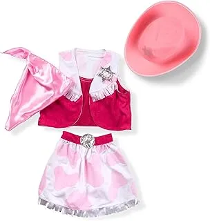 Melissa & Doug Cowgirl Role Play Costume Set, Skirt, Hat, Vest, Badge