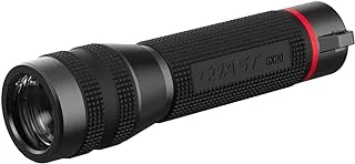 Coast GX20 1200 Lumen Waterproof Rechargeable Dual Power LED Flashlight with Twist Focus, Anti-Roll Cap and Textured Handle