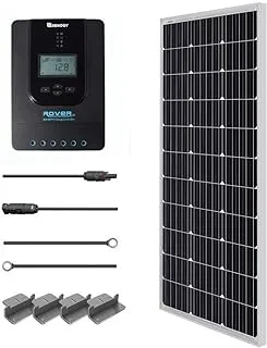 مجموعة أدوات تشغيل الطاقة الشمسية أحادية البلورية بقدرة 12 فولت من Renogy Watt مع جهاز التحكم بالشحن MPPT بقدرة 40 أمبير
