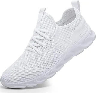 Damyuan Mens Lightweight Athletic Running Walking Gym Shoes Casual Sports Shoes Fashion Sneakers Walking Shoes White,9.5, White, 9.5