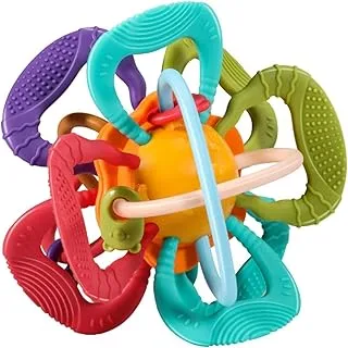 Baybee Silicone Teether for baby, BPA Free 100% Food Grade Silicone Teether for Babies to Soothe their gums, Easy to Grasp Chew, Teething toy, Teether for 6 to 12 months baby (Multi Color)