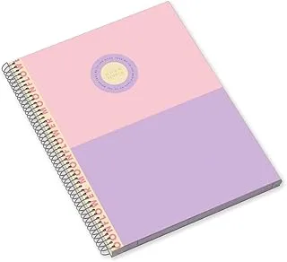 Ambar 80 Sheets 90 GSM Moon Flower Compus Hard Cover Spiral Note Book, A5 Size