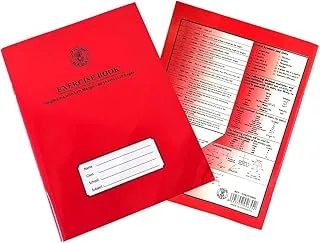 Sadaf Single Line with Left Margin Exercise Book, 120 Pages, A5 Size, Red