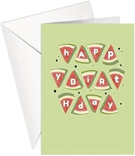 Greeting Card - Birthday | HAPPY BIRTHDAY | WATERMELON SLICES | SharetheLove (Standard A5)