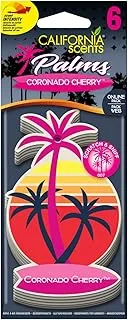 California Scents Car Air Fresheners, Palms, New Car Smell, Set of 6, Cherry