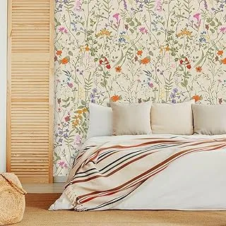 Homeme Peel and Stick wallpaper Plant retro decorative wallpaper PVC self-adhesive wall sticker living room TV background wall waterproof wallpaper