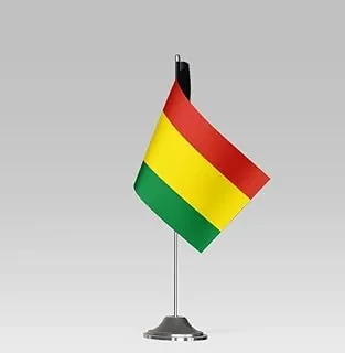 BPA® BOLIVIA FLAG Compact Table Flag with Stand Elegant Desk Decor (21x10cm)