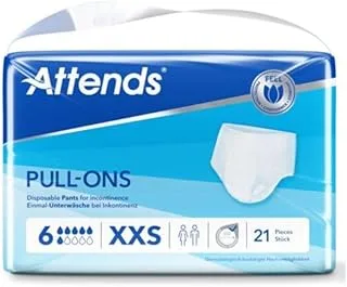 Attends Pull-Ons 6 XXS | Disposable Pants for Incontinence | Pack of 21