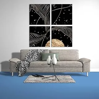 Night View, Canvas wall art, Multicolour, Canvas, 4 Pieces, 40 x 40 By(BPA®)