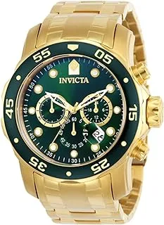 Invicta Men's Pro Diver Collection Chronograph 18k Gold-Plated Watch with Link Bracelet