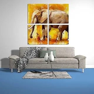 The Golden One, Canvas wall art, Gold, Canvas, 4 Pieces, 40 x 40 By(BPA®)