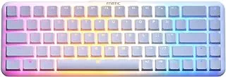Fnatic STREAK65 LP | White | Compact RGB Gaming Mechanical Keyboard Speed Switches | PBT Doubleshot Keycaps | 65% Layout (60 65 Percent) Low Profile Esports Keyboard (US ANSI Layout, QWERTY)