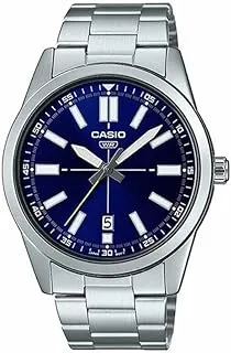 Casio Men's Watch - MTP-VD02D-2EUDF Silver Dial, Silver Band