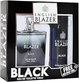 English Blazer Black Eau de toilette perfume 100 ml + Body Spray 150 ml giftset giftpack.