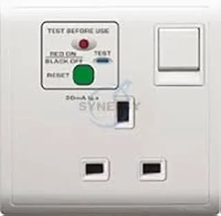 Schneider Electric Pieno 13A 250V 1 Gang Double Pole Power Switched RCD Socket, White